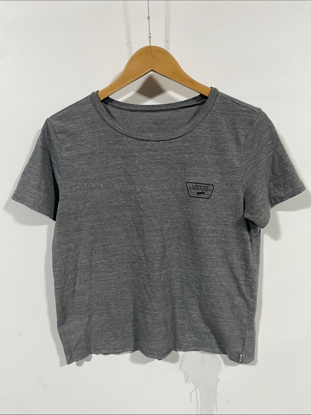 Vans Women's Heather Gray Short Sleeve Crew Tee